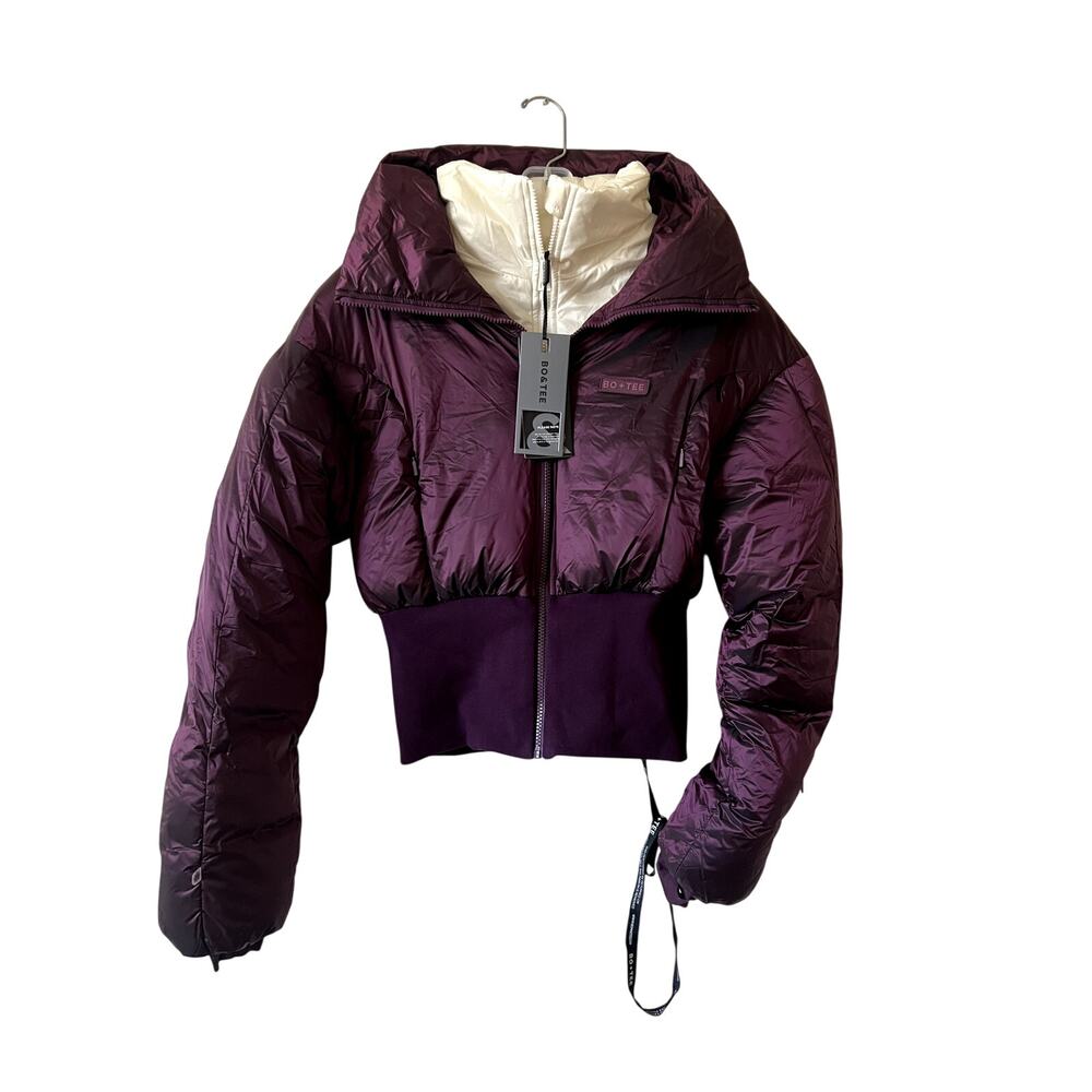 Bo+Tee Oh Polly Waterproof Layered Ski Jacket Puffer Burgundy Size M New - Picture 4 of 8
